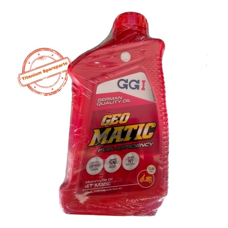 Oli Merk GGI Geo Matic 0.8 Liter SAE 10W-30 Motor Matic