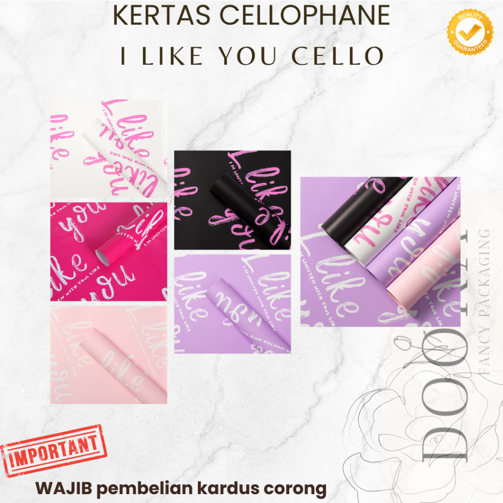 

Kertas Cellophane Buket Bunga I Like You Cello [20lembar]