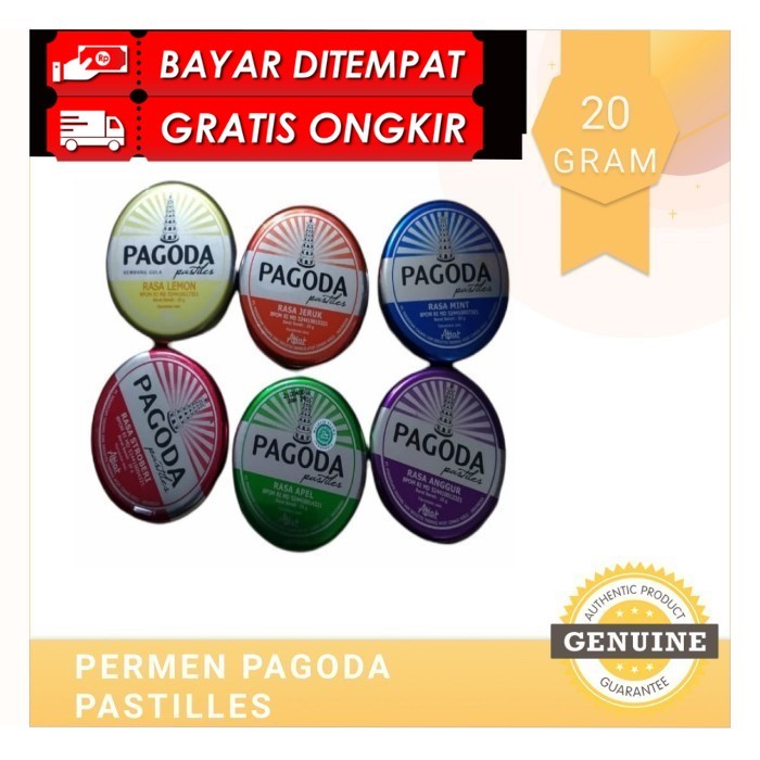 

COD Permen Pagoda Pastilles 20 Gram Semua Varian rasa - apel ORIGINAL PRODUK