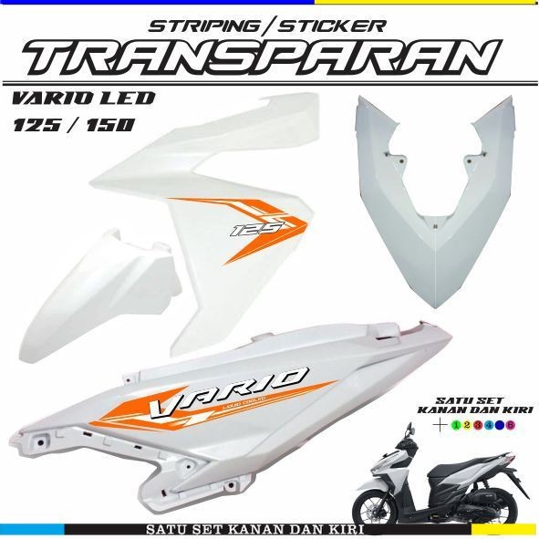 COD/STICKER STRIPING TRANSPARAN VARIASI MOTOR HONDA VARIO LED OLD VARIASI TERBARU ART A3 VARIASI MOT