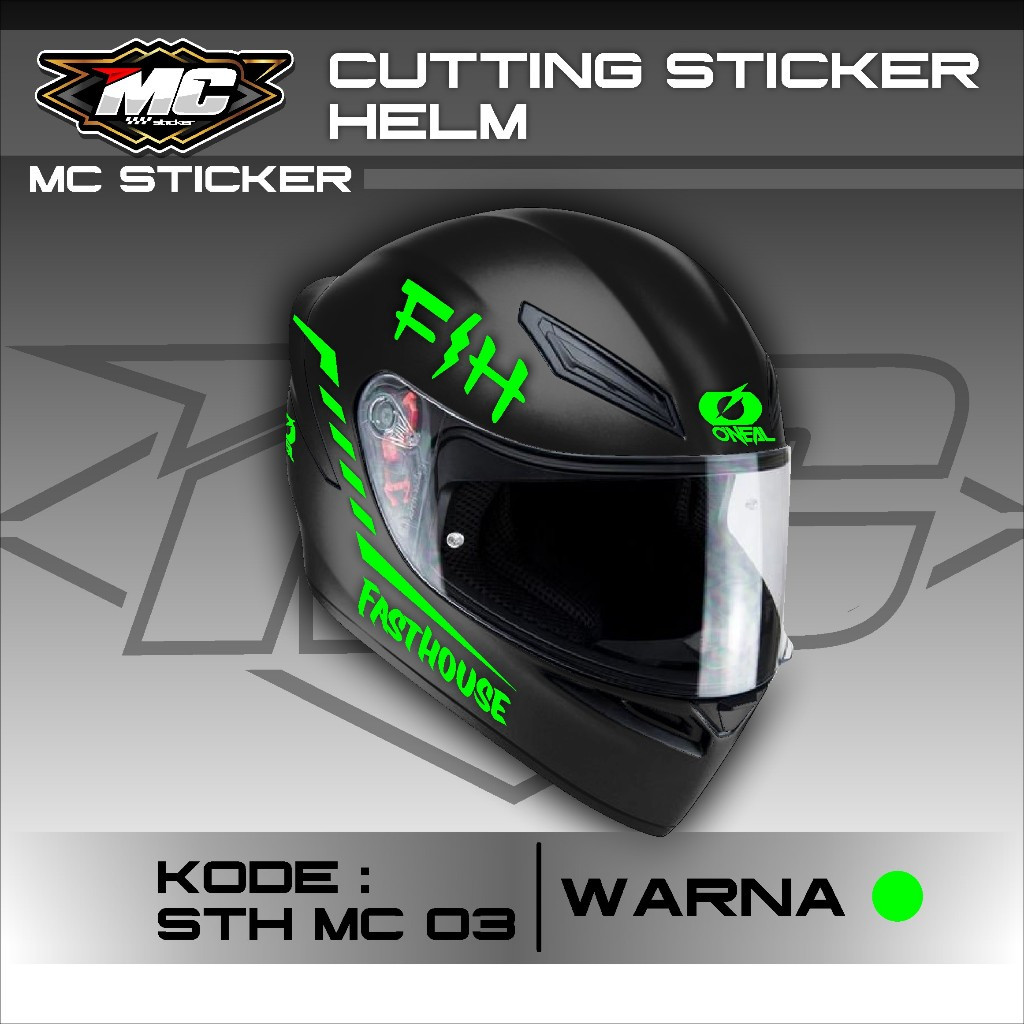 Cutting Stiker Helm Full Face Fash House - Cutting Stiker Helm Fast House Sticker Cutting Helm