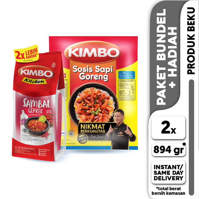 

Paket KIMBO Sambal Geprek & Sosis Sapi Goreng24