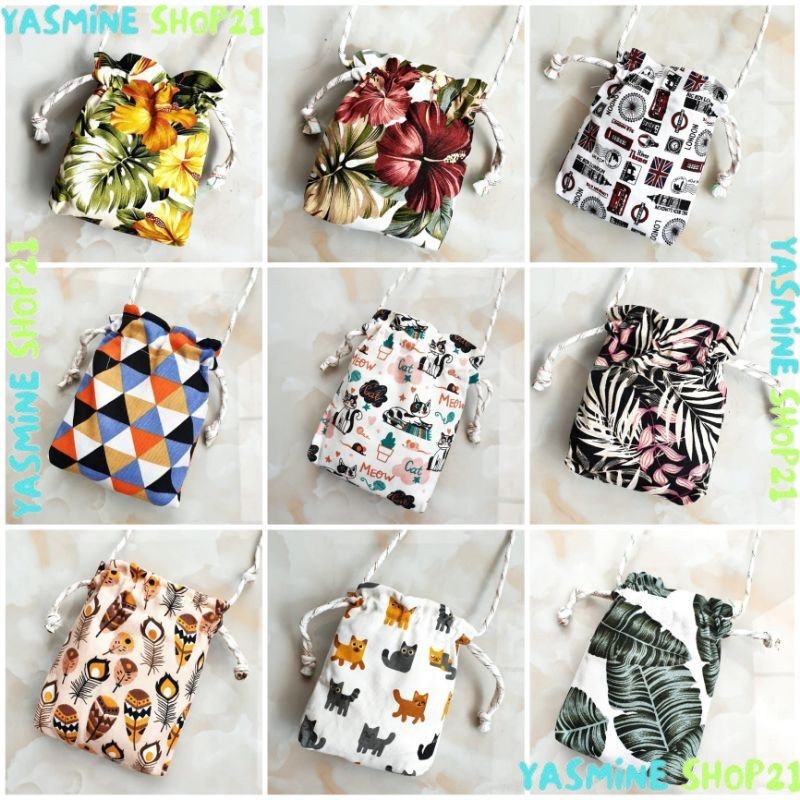 Tas Selempang Putri Serut  Minimotif 22 x 20 - YASMINE SHOP21