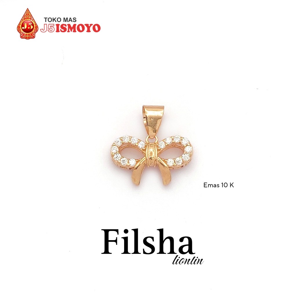 Liontin Emas Mas Asli Model Pita Filsha J5 Ismoyo