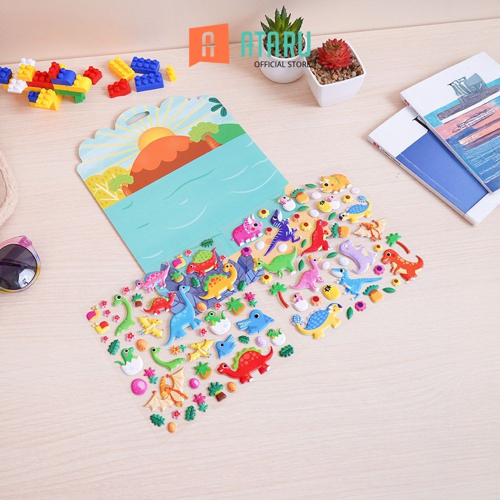 

Ataru Stiker Puffy Play Set Dino Park MixStiker Dekoratif Lucu Cute Stickers Deco Sticker Pack Journal Book