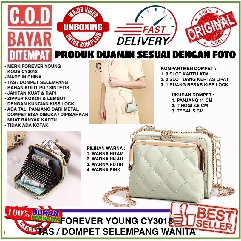 Forever Young C3018 Dompet Selempang Mini Kecil Imut Mungil Dengan Tali Panjang Bahan Sintetis