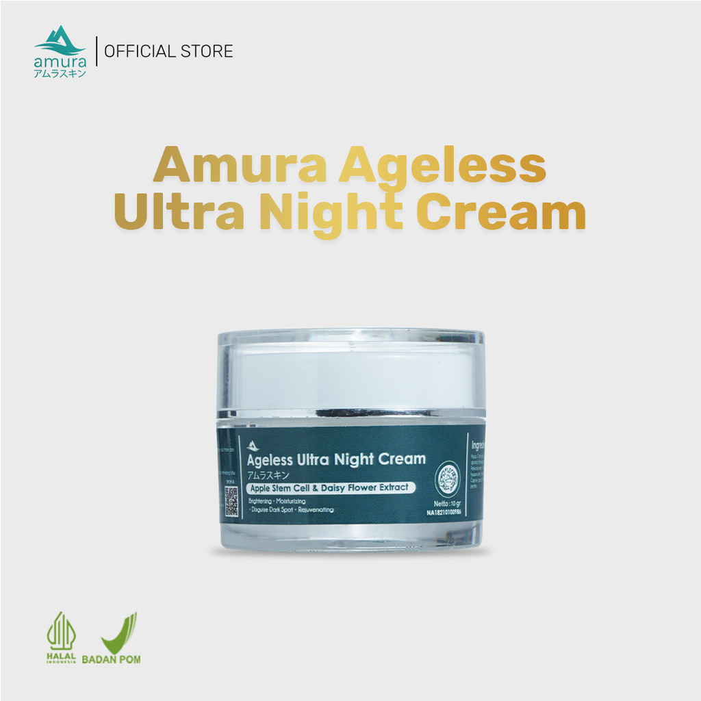 Amura Night Cream - Kencangkan Kulit & Hilangkan Flek Hitam