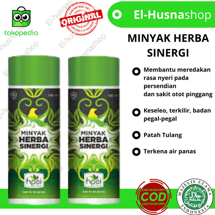 TERLARIS Minyak Herba Sinergi HNI HPAI Original Herbal Gosok Pijat 100ml Tbk