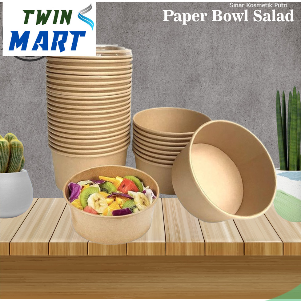 

Paper Bowl Salad / Paper Bowl + Tutup / Ukuran 750ml dan 1200ml / Harga 1 pcs