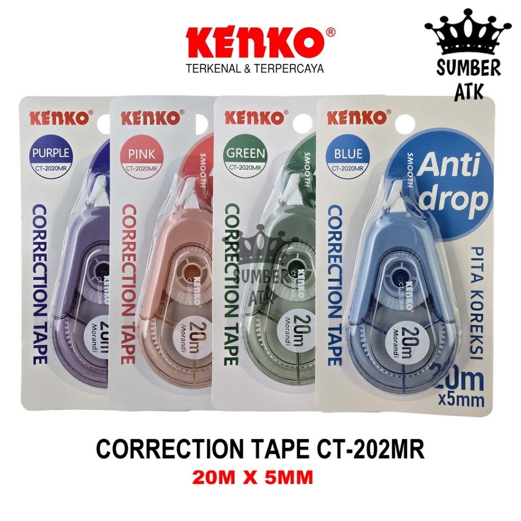 

Correction Tape Pita Koreksi KENKO CT-2020MR 20 M x 5 MM Morandi Color