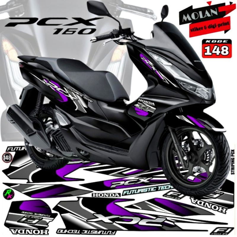 Decal Sticker Striping Variasi All New Honda PCX 160 - New PCX 160 2022 - PCX Hybrid - PCX CBS - Dec