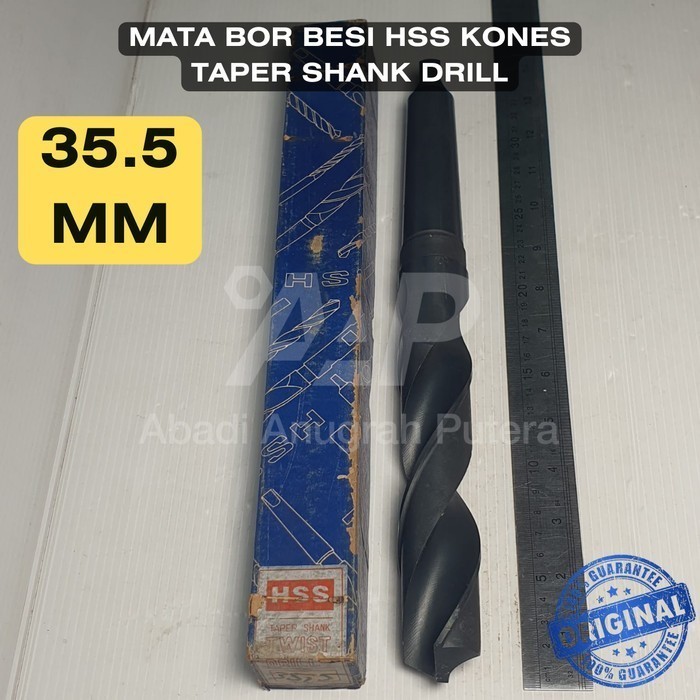 Taper Shank Drill 35.5 mm / Mata Bor Besi HSS Kones