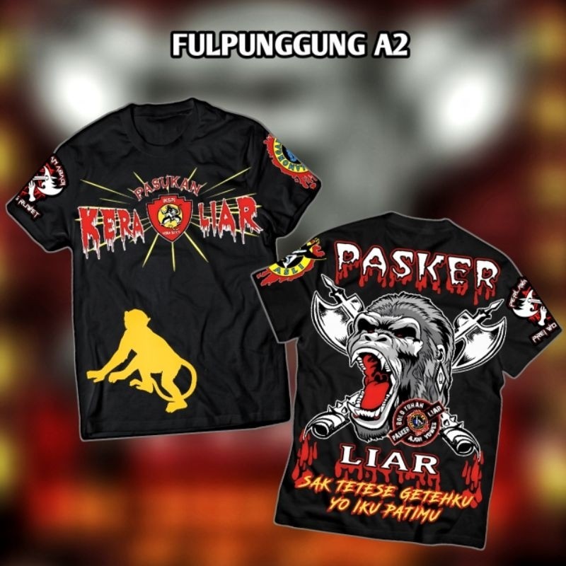 kaos pasker liar ikspi kera sakti kaos pasker ful punggung A2