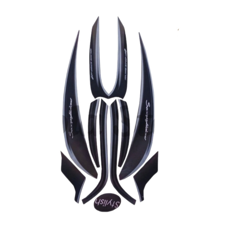 Stiker Striping Standart Honda Scoopy Staylish 2018 Hitam Full Body Scoopy Staytlish 2018 Terbaik