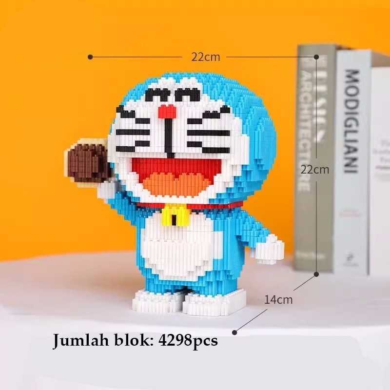 Mainan Nano Block Doraemon Dorayaki Medium Bricks Edukasi Mainan Balok Susun Karakter Animasi Lucu