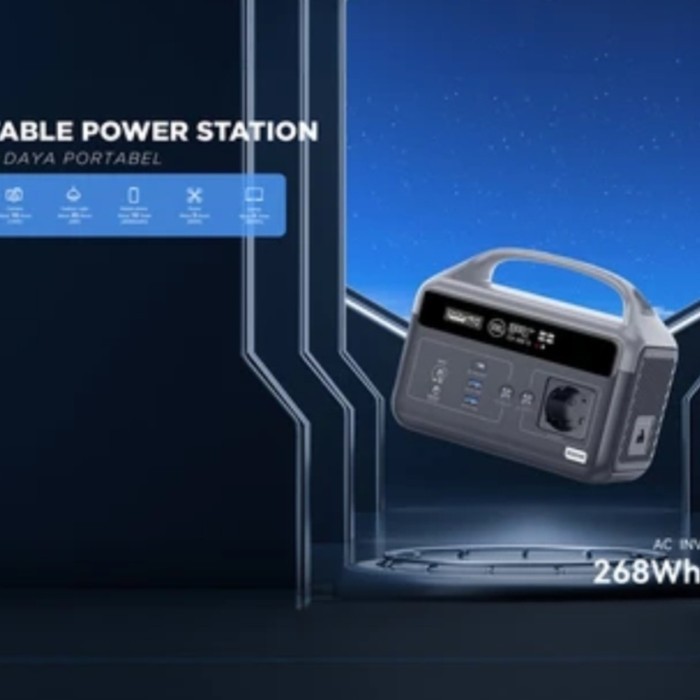 powerlite power station baterai genset portable 300W original power lite by krisbow
