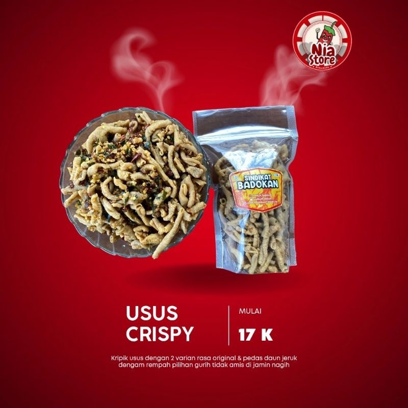 

keripik usus original dan pedas daun jeruk keripik usus daun jeruk usus crispy COD