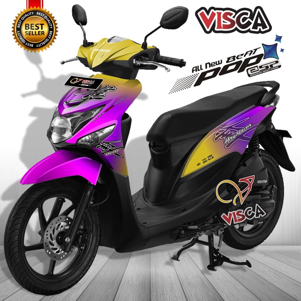 Decal Beat Pop Full Body Stiker Beat Pop Variasi Full Body Striping Beat Pop Variasi Hayabusa Bunglo