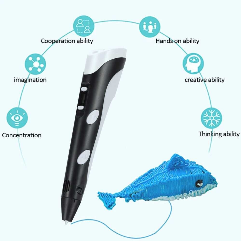 

LATHIFSHP ETIGREE Pulpen 3D Anak Printing Magic Drawing Filament EU Plug - P62-2