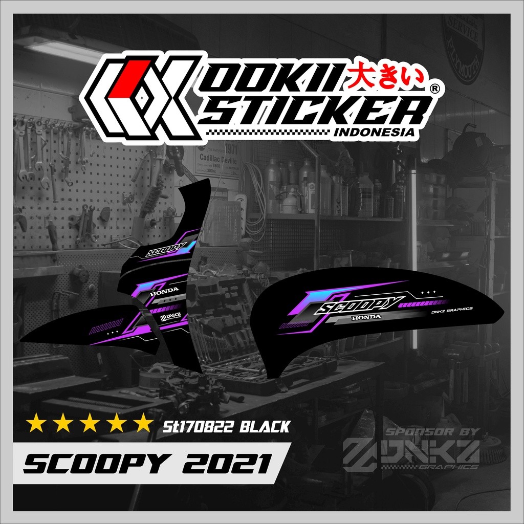 Stiker Scoopy New 2021 Decal Striping Scoopy 2021 Premium Racing