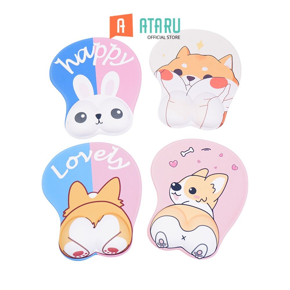 Ataru Mouse Pad Corgi Random Alas Komputer Gaming Desk Mat Perlengkapan Gadget