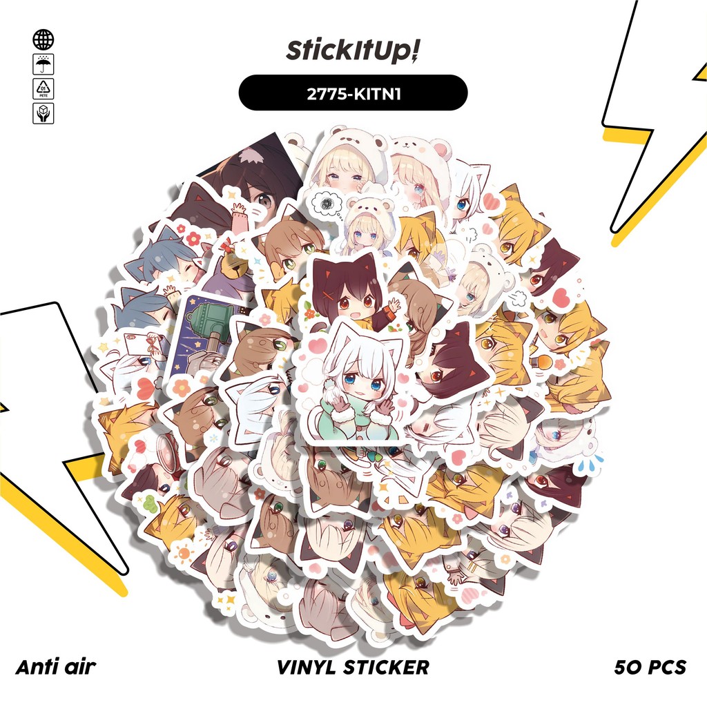 

COD 50 Pcs Stiker FUNNY CHARACTER WINTER KITTEN NYASTICK STICKER PACK 01 Lucu Anti Air Untuk Dekorasi Notebook Sepeda Skateboard Handphone DIY