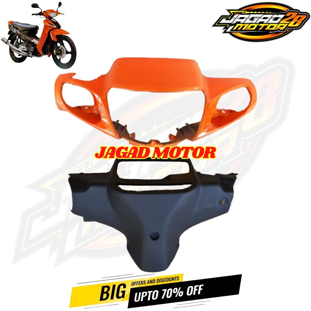 Batok Depan Belakang Yamaha Fizr Fiz R Orange / Kepala Depan Belakang Yamaha Fizr Fiz R Orange / Bat