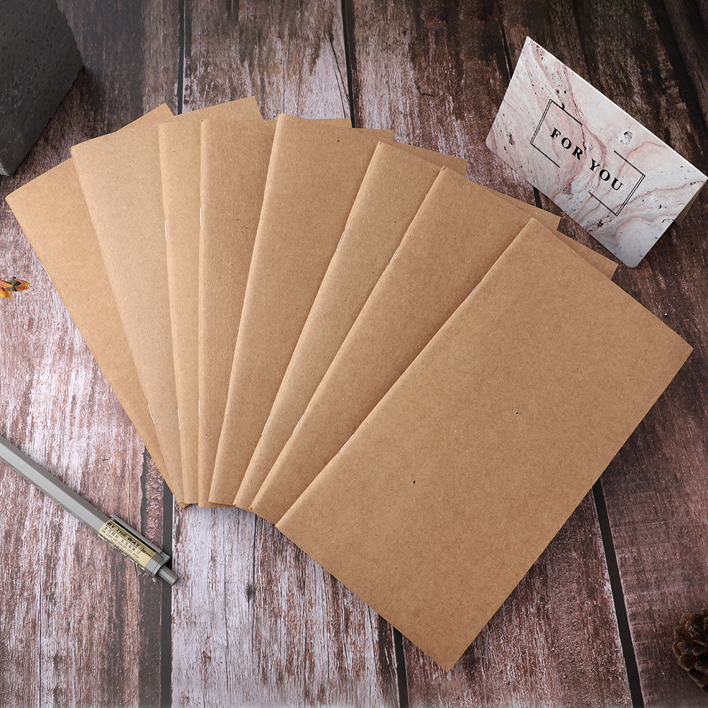 

Creative Kraft Paper Traveler Notebook Inside Page Diary Notebook Blank Line Book