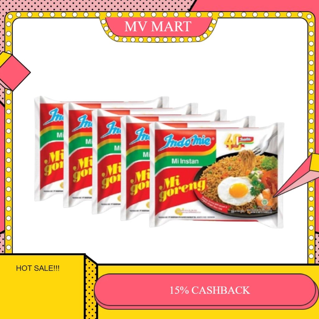 

Indomie Mi Goreng Mie Instan 5 x 85 gr