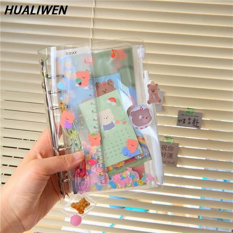 

Cute Cartoon Kawaii Bear Notebook A6 Six-hole Loose-leaf Book Storage Cute Cartoon Girl Heart Diary Student Notebook