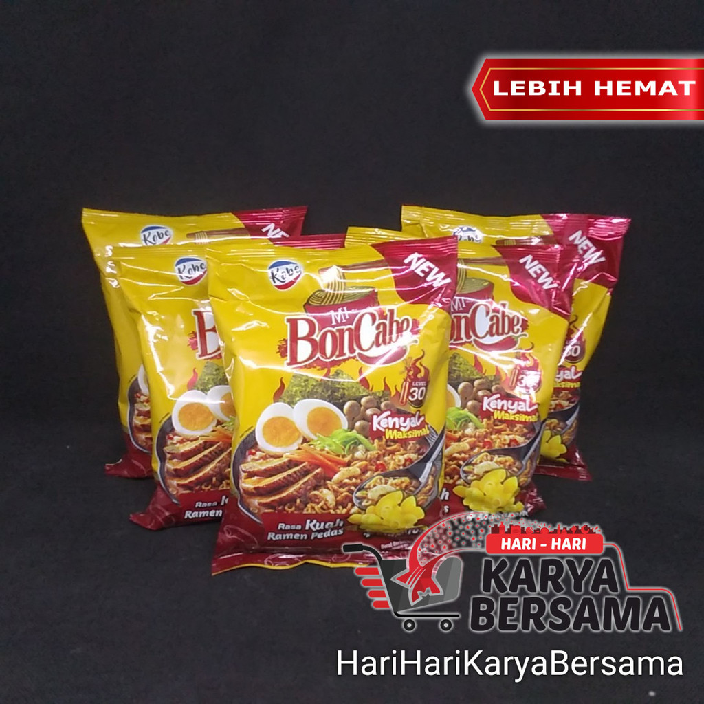 

MI INSTAN KOBE BON CABE RAMEN PEDAS MAKARONI LEVEL30 PACK 5'S X 90GR