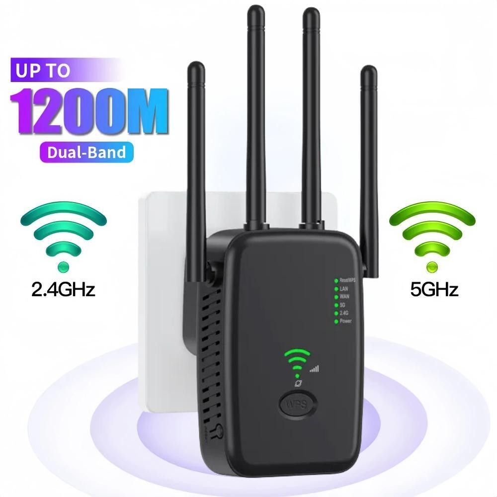 5Ghz WIFI Booster Repeater 1200Mbps Wireless WiFi Extender 2.4G/5GHz Network Amplifier Router Long R