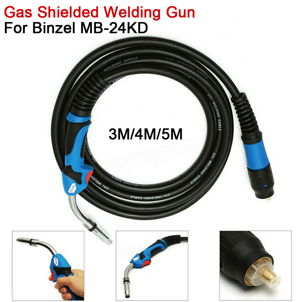 24KD 250A MIG/MAG Welding  Torch Gun 2M/3M/4M/5M European Connector For Binzel MB-24 Welder Machine 
