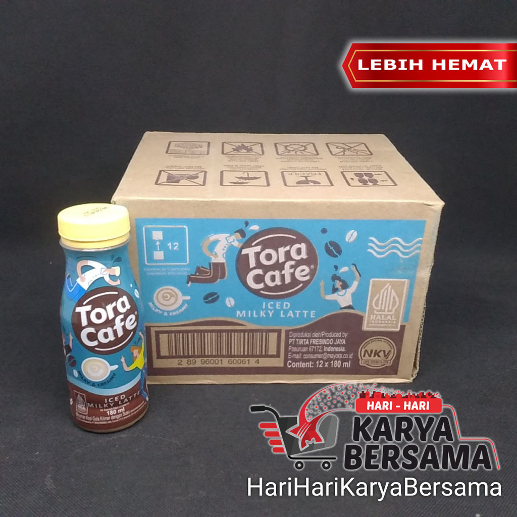 

MINUMAN COFFE TORACAFE ICED MILKY LATTE PER-KARTON ISI 12'S X 180ML