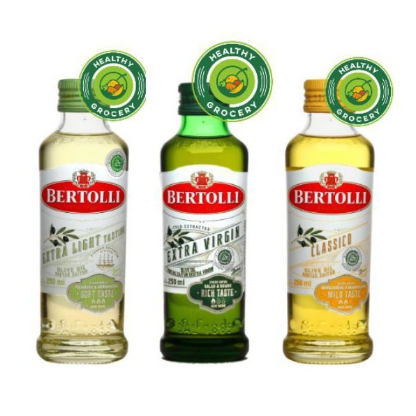 

Bertolli 250 ml Minyak Zaitun / Extra Virgin / Extra Light / Classico Olive Oil EVOO / ELOO / LEMAK TAMBAHAN MPASI
