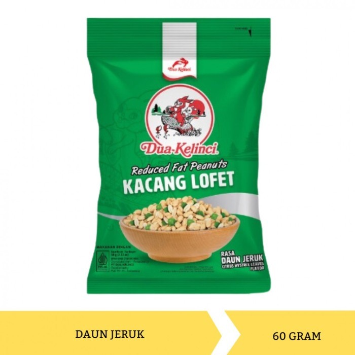 

NEW ITEM SNACK DUA KELINCI KACANG LOFET DAUN JERUK 65g