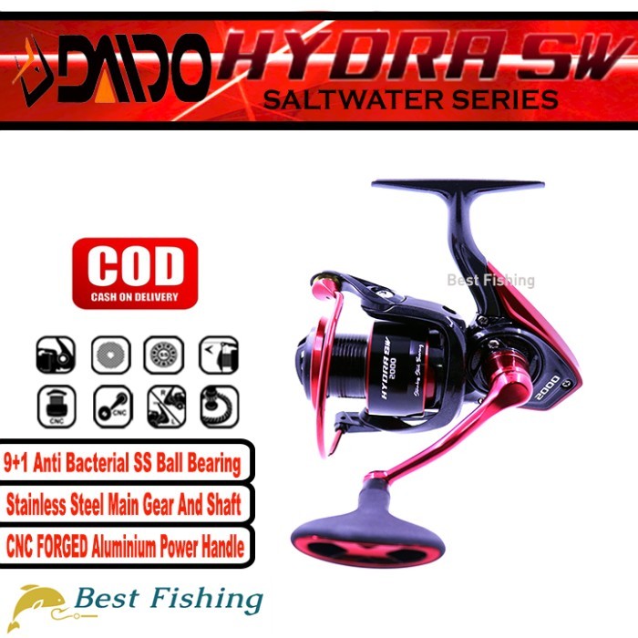 REEL PANCING DAIDO HYDRA SPIN SW UKURAN 1000 2000 3000 4000 6000 - HYDRA SW 1000