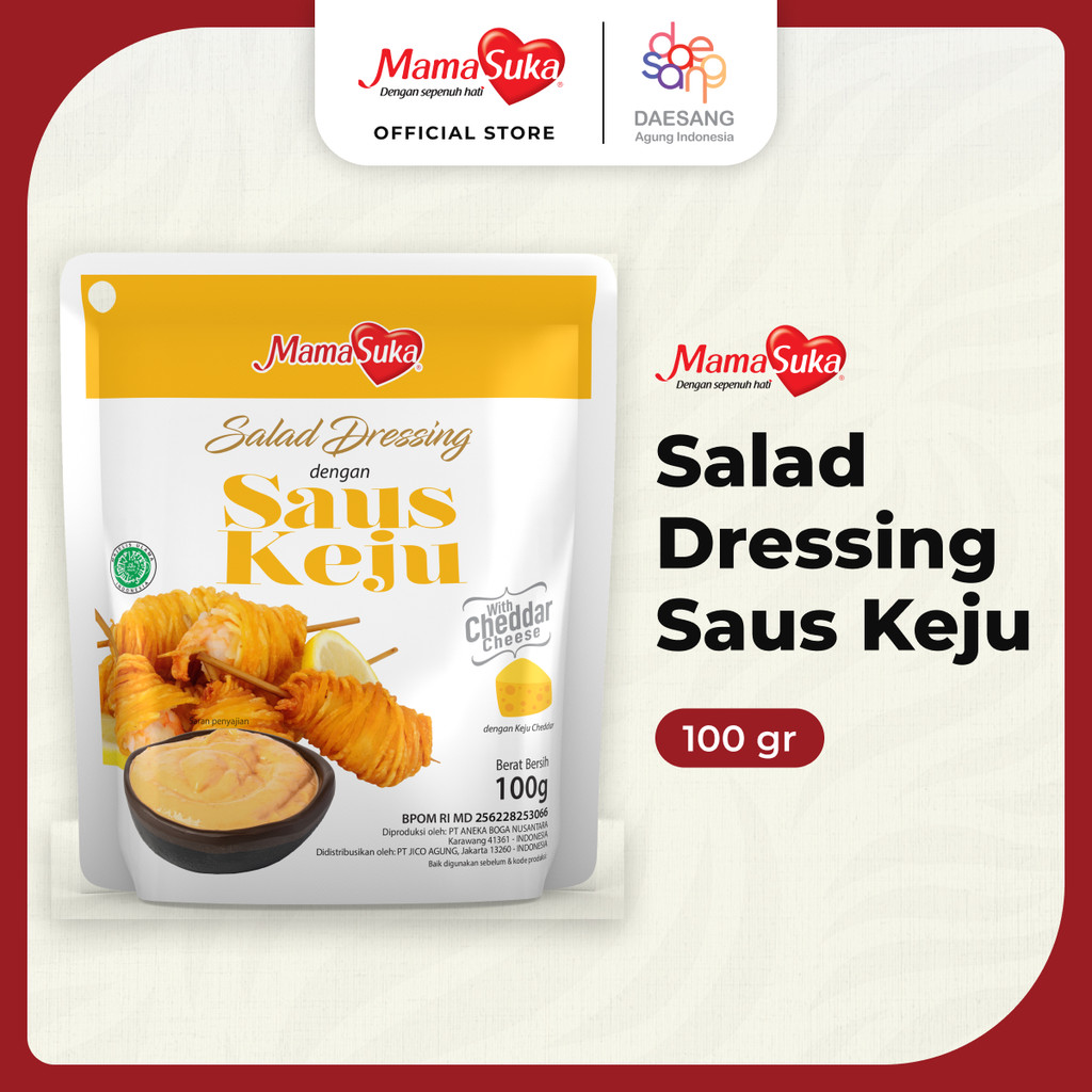 

MamaSuka - Salad Dressing Saus Keju 100 gr / Mama Suka Keju Kemasaan Pouch 100gr / Cheesy Mayo