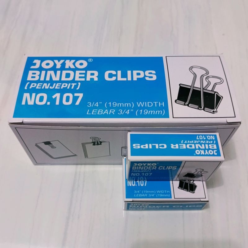 

JOYKO 107 BINDER CLIPS 1 GROSS (12DOZ)