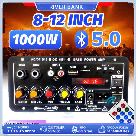1000W Amplifier board Tampilan digital Power amplifier board Untuk 8-12 Inci Speaker 220V-DC 12V-24V