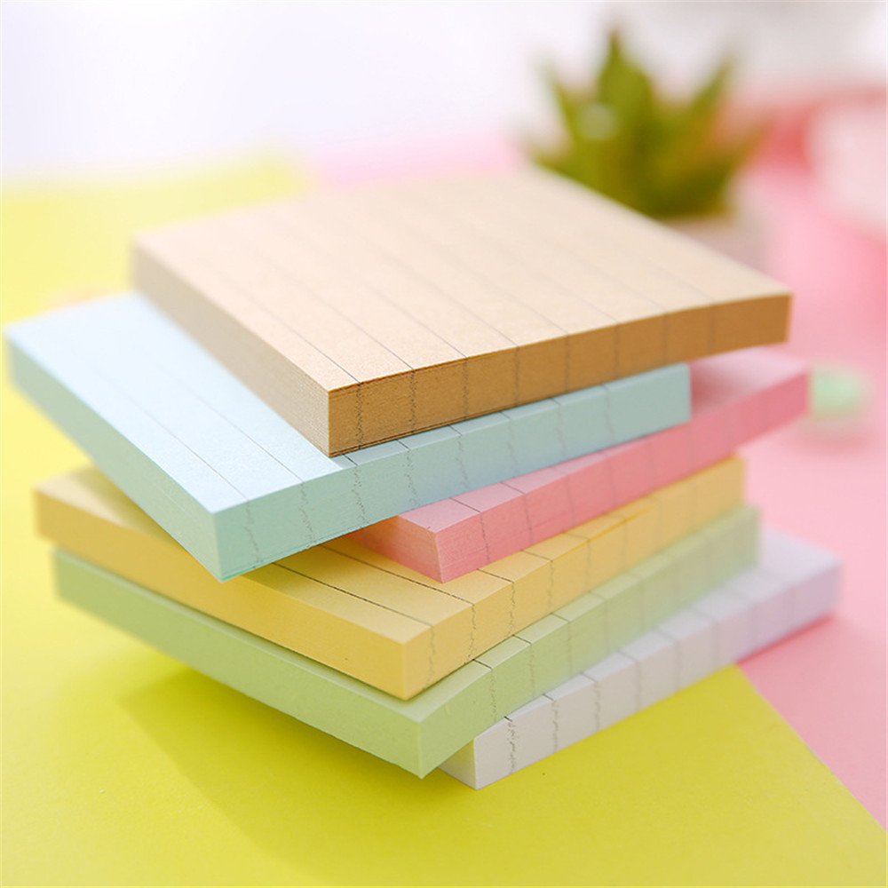 

80 Sheets colour Horizontal line paper Memo Pad Sticky Notes Bookmark Point it Marker Sticker Office School Supplies Notebooks