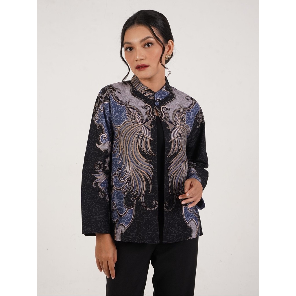 MARGARIA BATIK - Atasan Batik Wanita - Outer Batik Wanita Lengan Panjang - Wastra Series - Outer Pri
