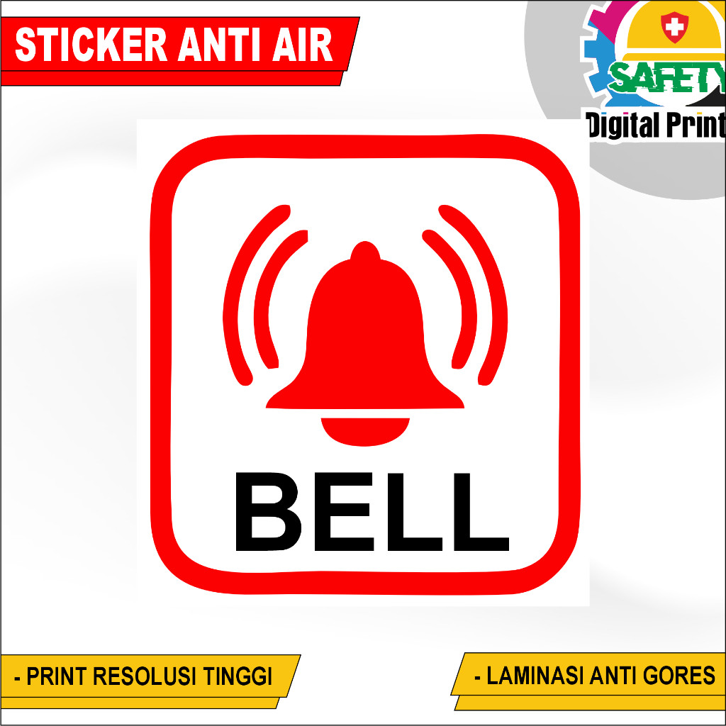 

STIKER VYNIL STIKER SIGN BELL STIKER BELL VARIASI UKURAN PROMO