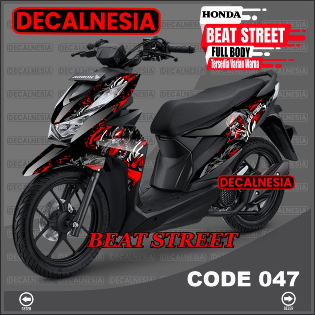 `` Decal Beat Street New Full Body Stiker Motor 2021 2022 2023 2024 Variasi Sticker Aksesoris RoadRa