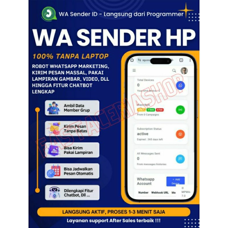 WA Sender Blast Pro Untuk Android, Kirim Pesan Massal
