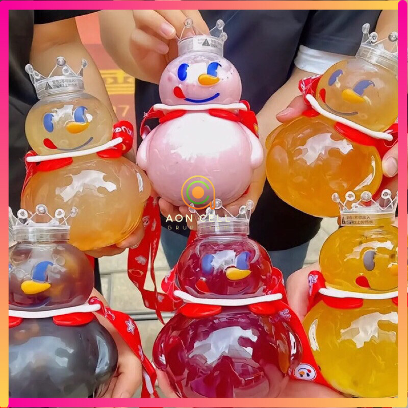 Botol Minum Mixue Snow King Viral 700ml FREE Tali Botol Boneka Salju