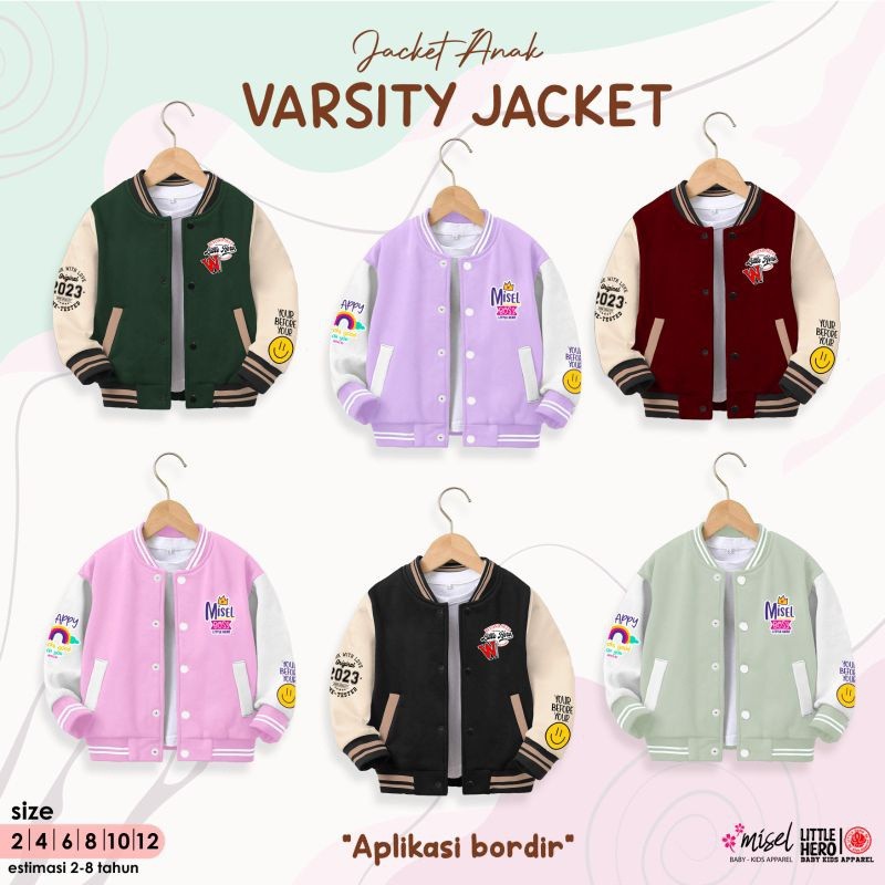 JACKET JAKET VARSITY MISEL LITTLE HERO FLEECE TEBAL ANAK COWOK CEWEK
