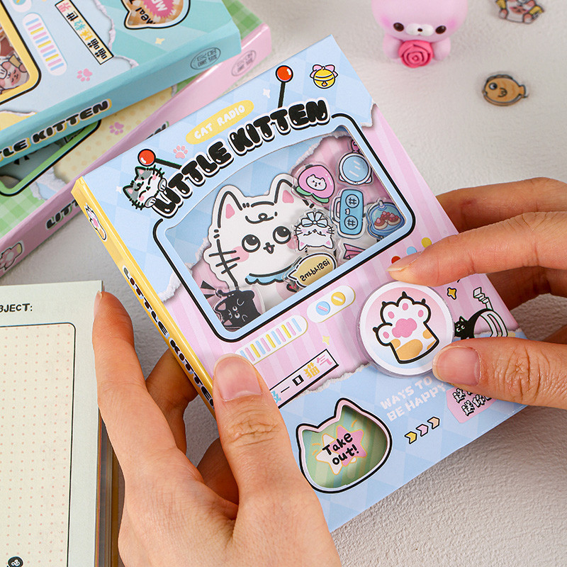 

Style Joystick Gacha Book Cute Cat Capsule Toy Creative Fun Organ Hand Account Pockets Notebook Student Mini Notebook