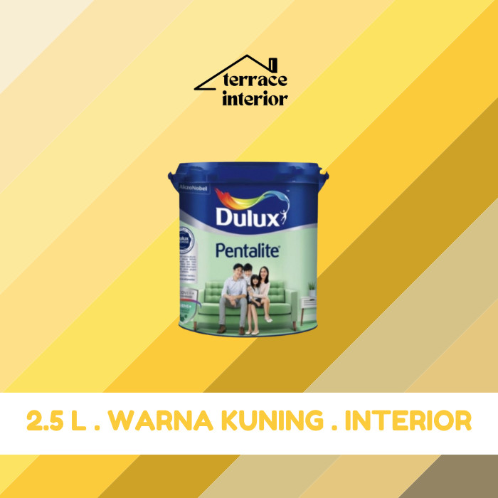 Cat Tembok Dulux Pentalite Interior 2.5L Kuning Yellow Doff Matt
