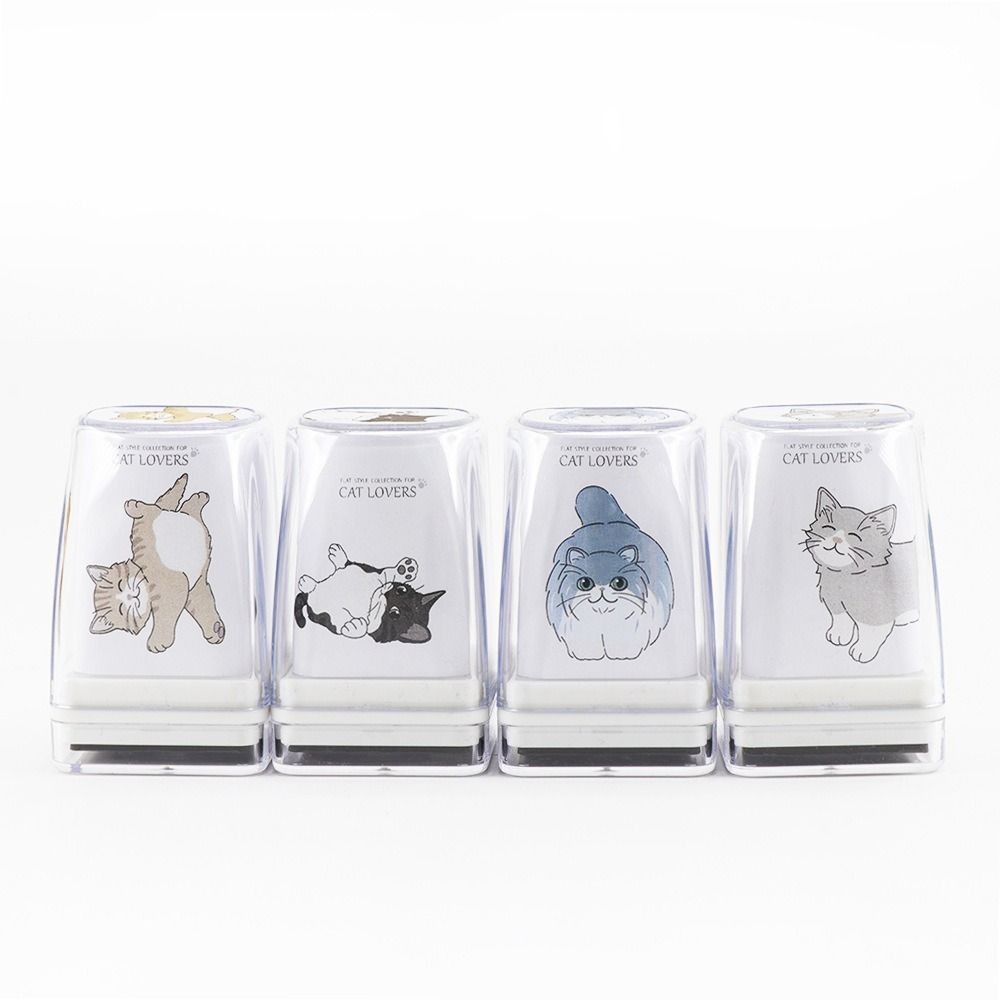 

Animal Pattern Cat Decoration Stamp Junk Journal Hand Account Pet Cat Stamp Stationery Kawaii Cat Figure Seal Diary Decor